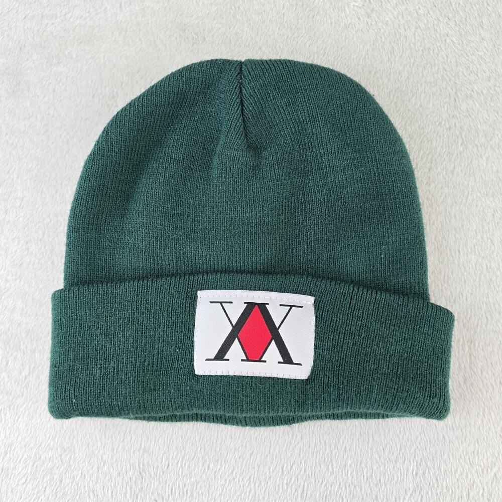 Hunter X Hunter Anime Beanie Hat Green Knit XX Logo Manga Cap Culturefly